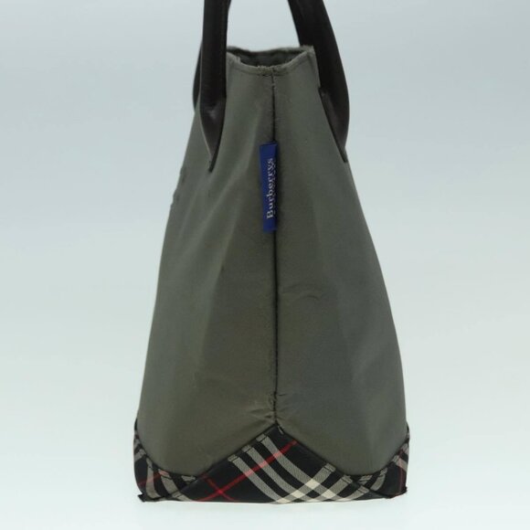 Burberrys Nova Check Blue Label Hand Bag Canvas Khaki - Picture 4 of 14